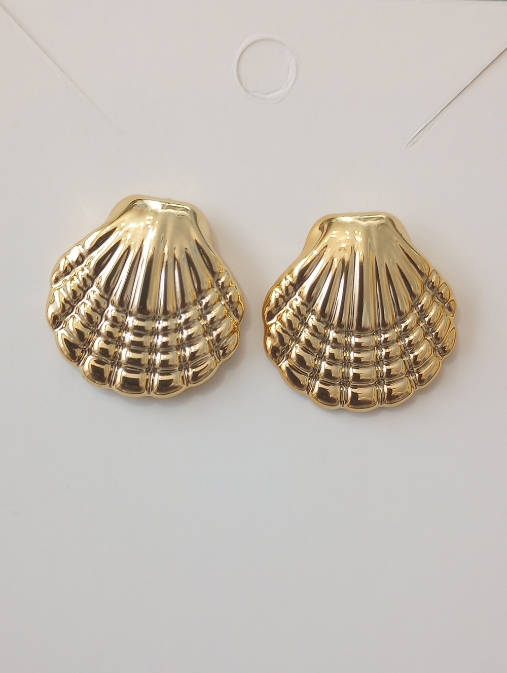 Golden Shell Stud Earrings